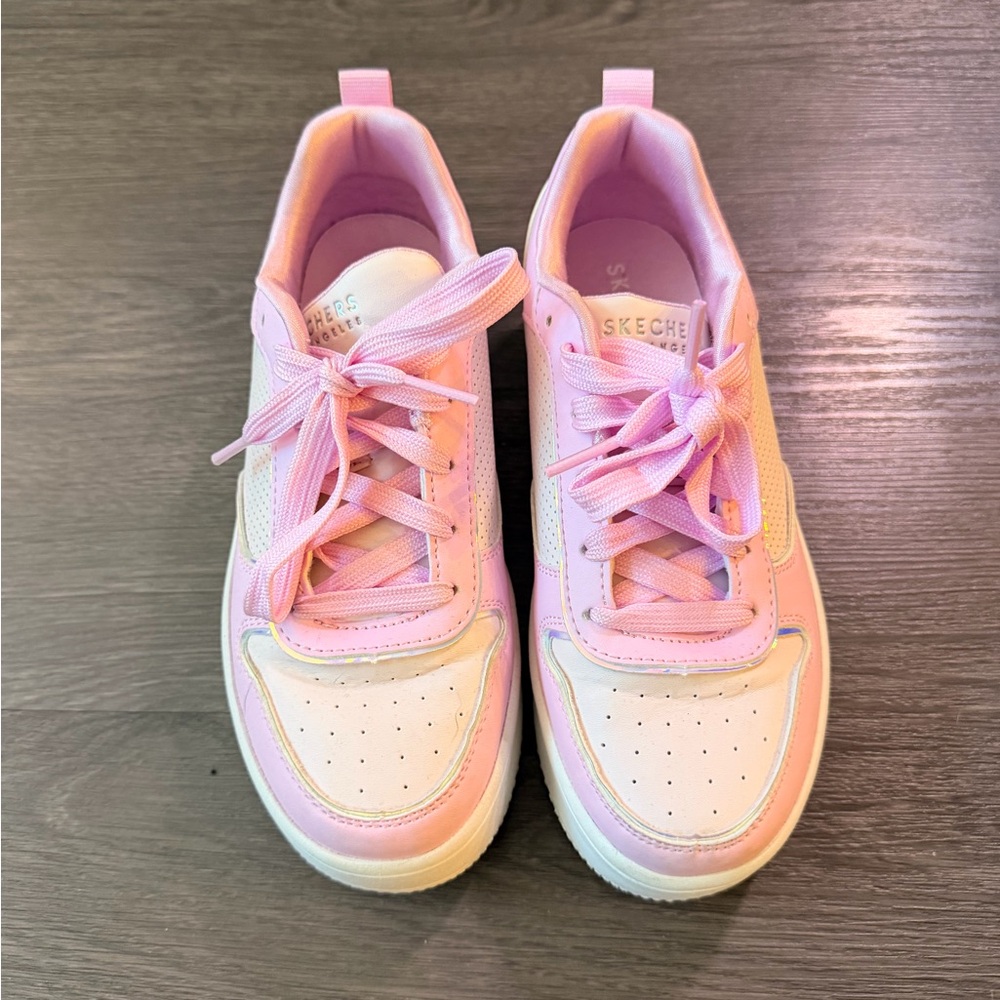 Skechers Kids' Light Pink and White Sneakers